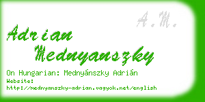 adrian mednyanszky business card